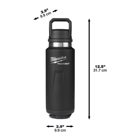 Milwaukee PACKOUT Isolierflasche 1065 ml mit Schraubdeckel, schwarz<br>