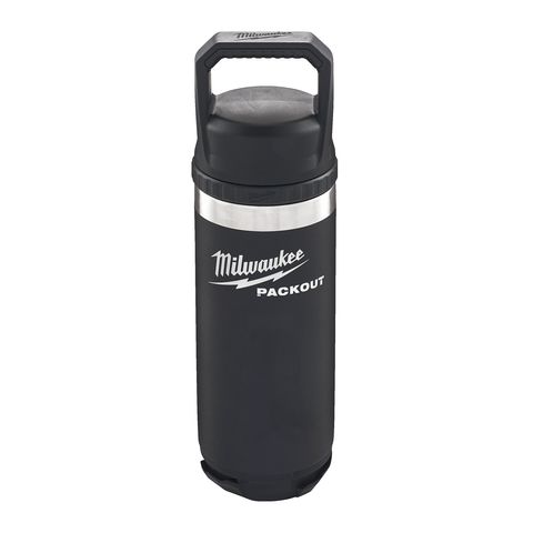 Milwaukee PACKOUT Isolierflasche 530 ml mit Schraubdeckel, schwarz<br>