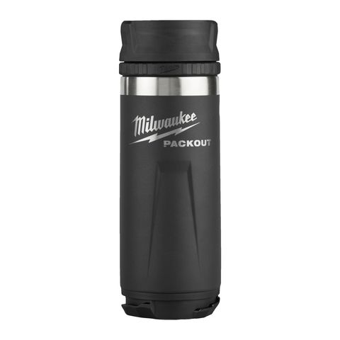 Milwaukee PACKOUT Isolierflasche 530 ml mit Trinkdeckel, schwarz<br>