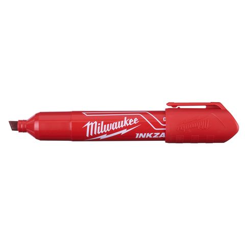 Milwaukee Permanentmarker INKZALL mit Keilspitze Grösse L rot<br>