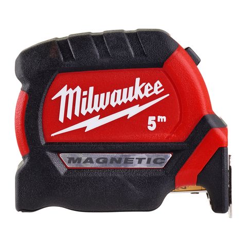 Milwaukee Premium-Bandmass breit 5 m, 27 mm breit magnetisch<br>