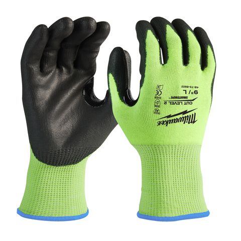 Milwaukee Schnittschutzhandschuhe Klasse 2/B, Hi-Vis, Grösse L (1 Stück)<br>