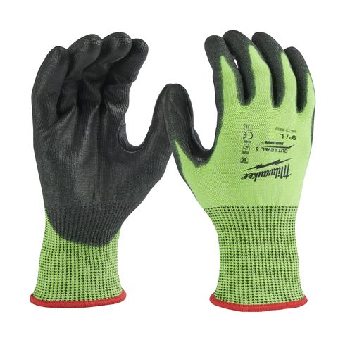 Milwaukee Schnittschutzhandschuhe Klasse 5/E, HI-VIS, Grösse L<br>