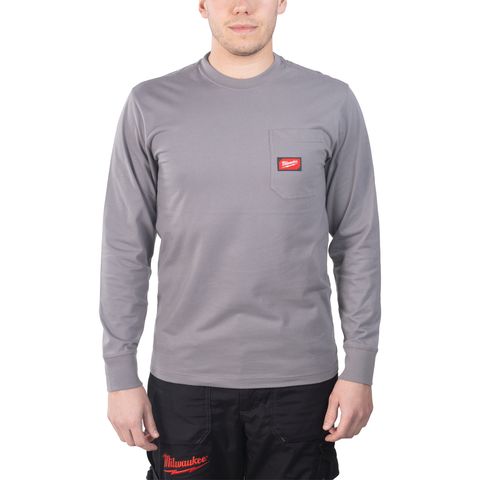 Milwaukee WT LS Langarm-Shirt, Grösse M, grau<br>