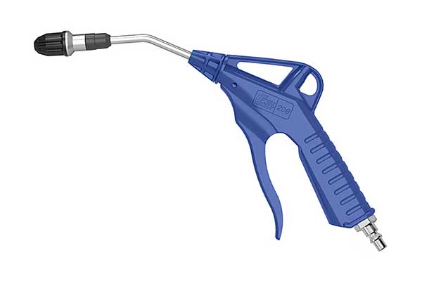 Sicherheits-Blaspistole CEJN, mit Blasrohr gebogen + Schalldämpferdüse<br>