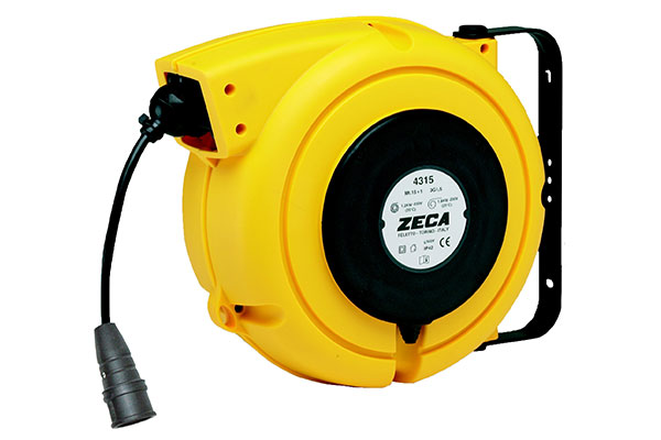 Autom. Kabelaufroller ZECA gelb mit 17+2m Elektrokabel 3x2.5mm² <br>