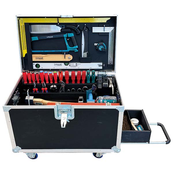 Technocraft PRO Bärtschi Zimmerei-Werkzeugkiste auf Rollen 160-teilig<br>