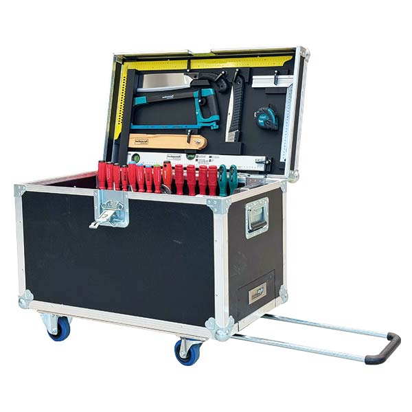 Technocraft PRO Bärtschi Zimmerei-Werkzeugkiste auf Rollen 160-teilig<br>