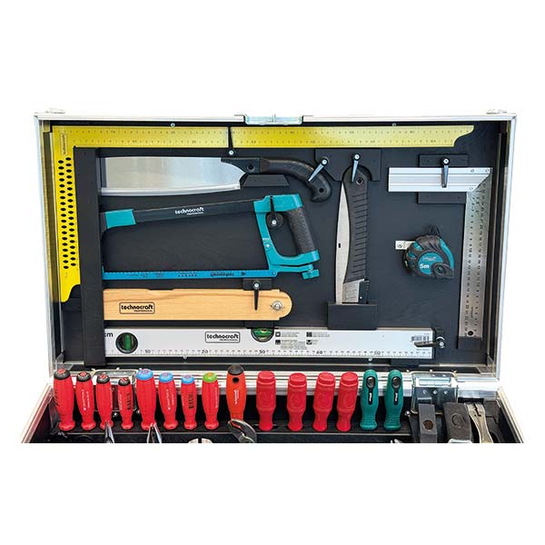 Technocraft PRO Bärtschi Zimmerei-Werkzeugkiste auf Rollen 160-teilig<br>