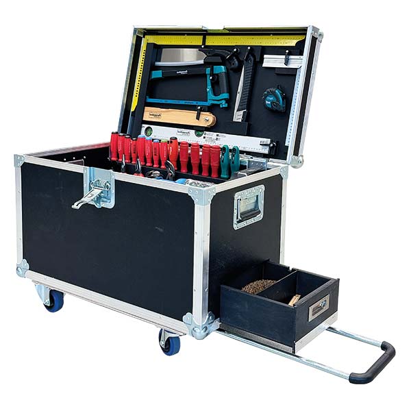 Technocraft PRO Bärtschi Zimmerei-Werkzeugkiste auf Rollen 160-teilig<br>