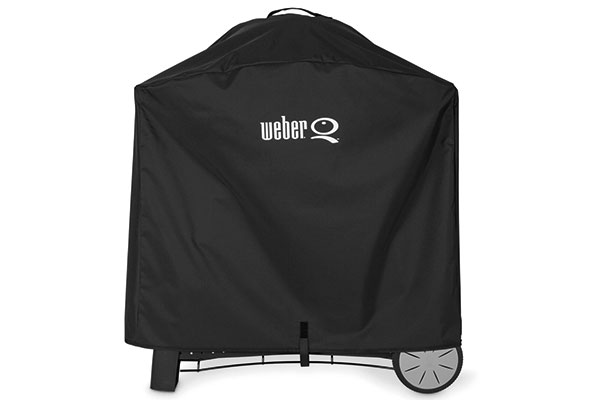 Premium Abdeckhaube für Weber Q 300-/3000 u. 200-/2000-Serie mit Premium Rollwagen<br>