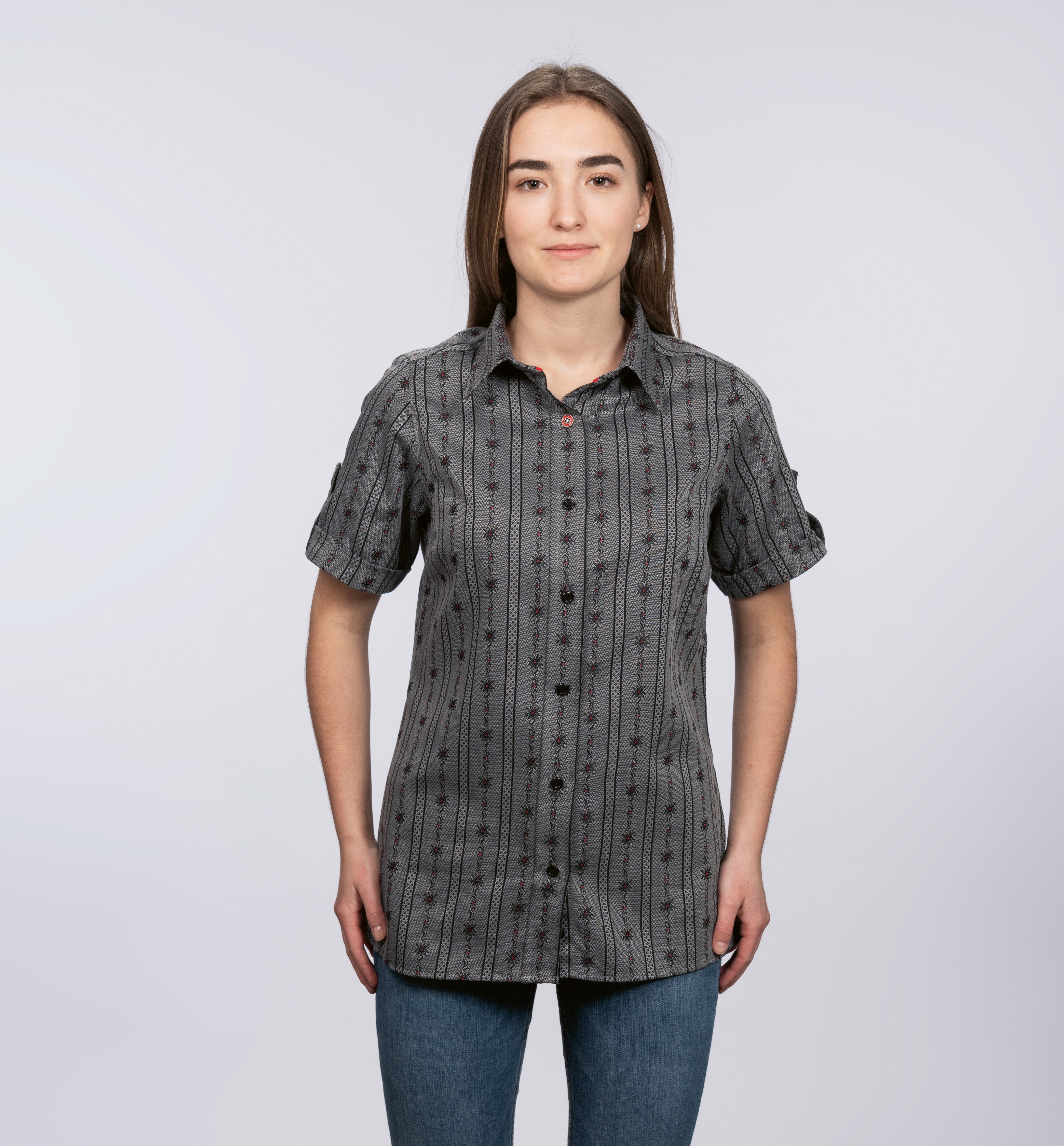 CoolMax Bluse - hellblau/anthrazit