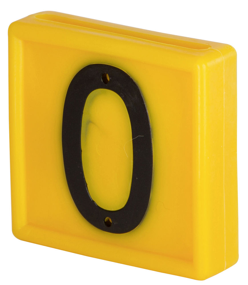 Nummernblock - gelb - einstellig 