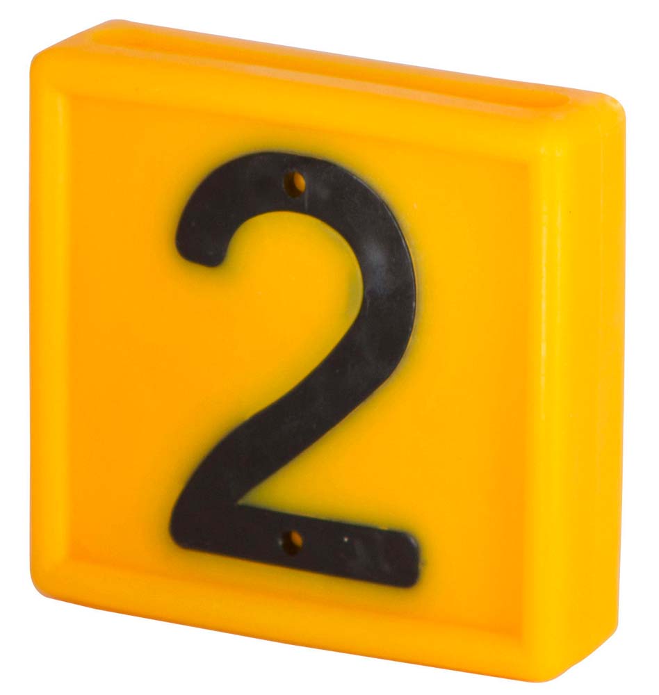 Nummernblock, gelb Nummer / Anzahl: 2