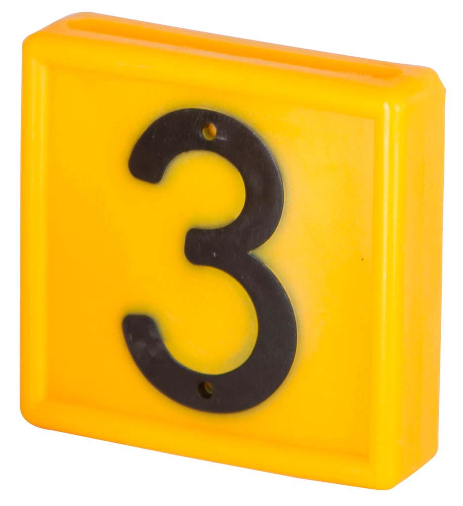 Nummernblock, gelb Nummer / Anzahl: 3