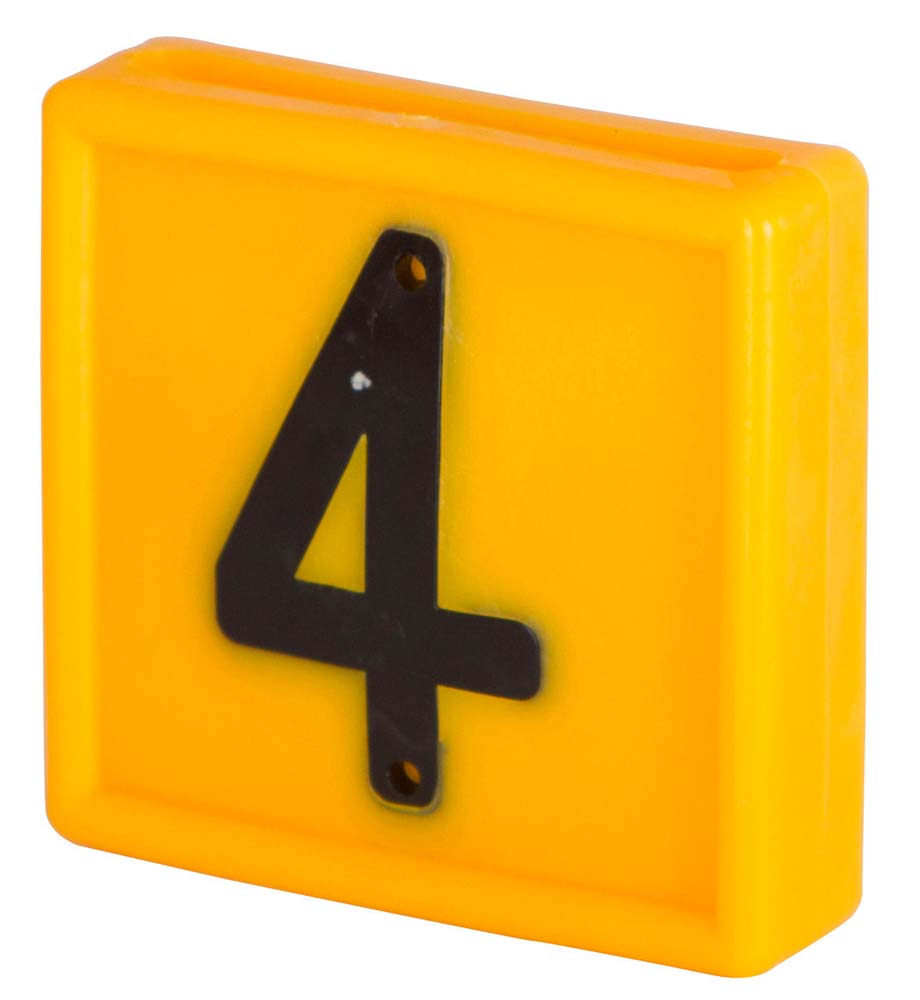 Nummernblock, gelb Nummer / Anzahl: 4
