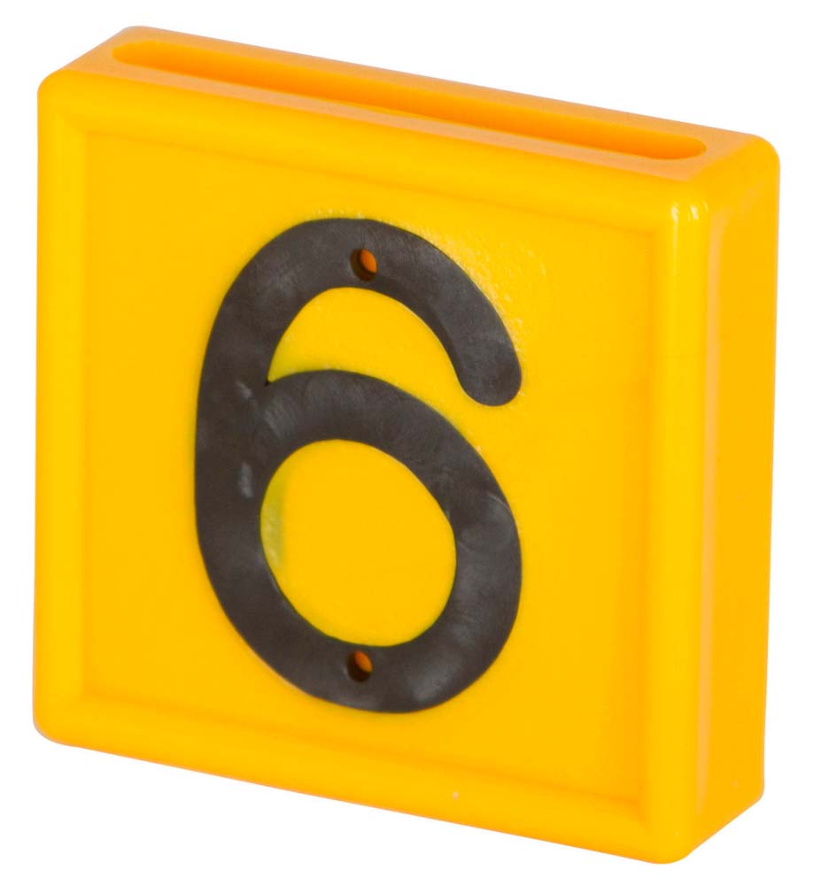 Nummernblock, gelb Nummer / Anzahl: 6+9