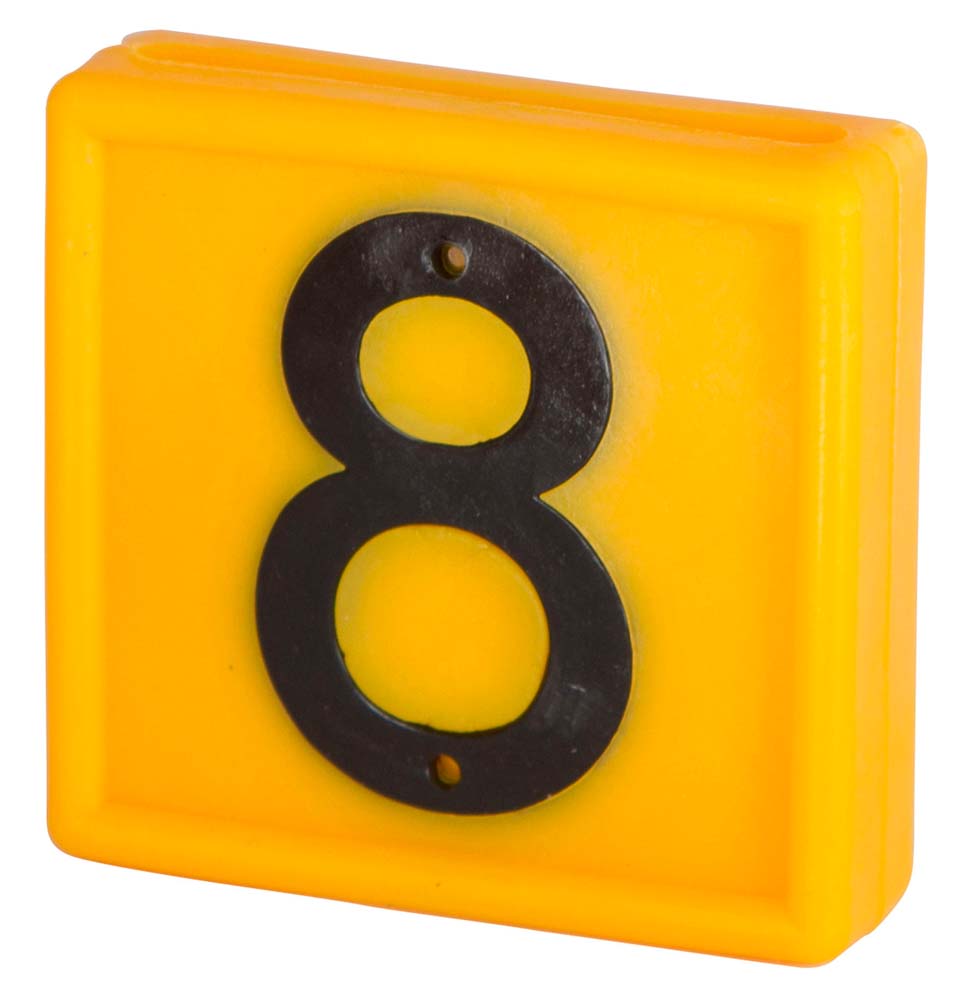 Nummernblock, gelb Nummer / Anzahl: 8