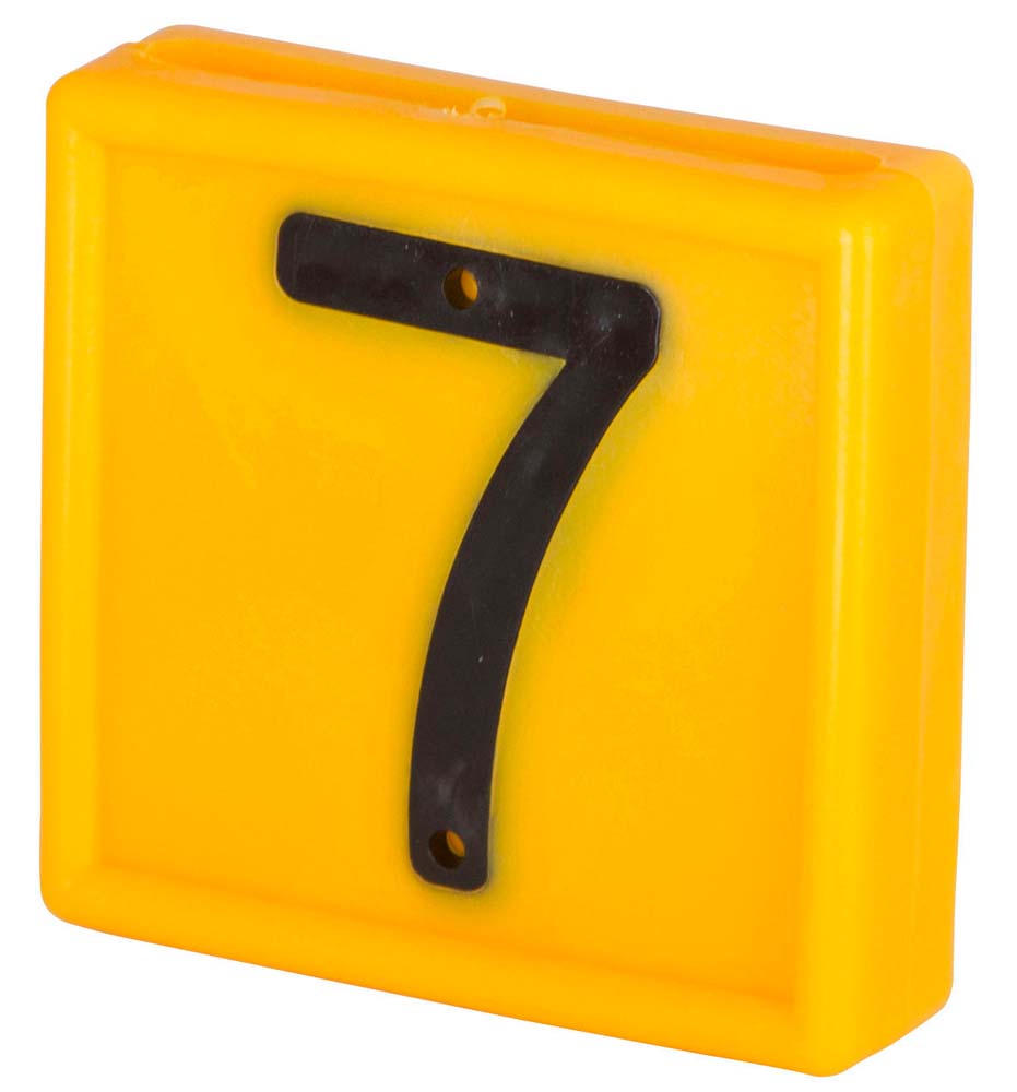 Nummernblock, gelb Nummer / Anzahl: 7
