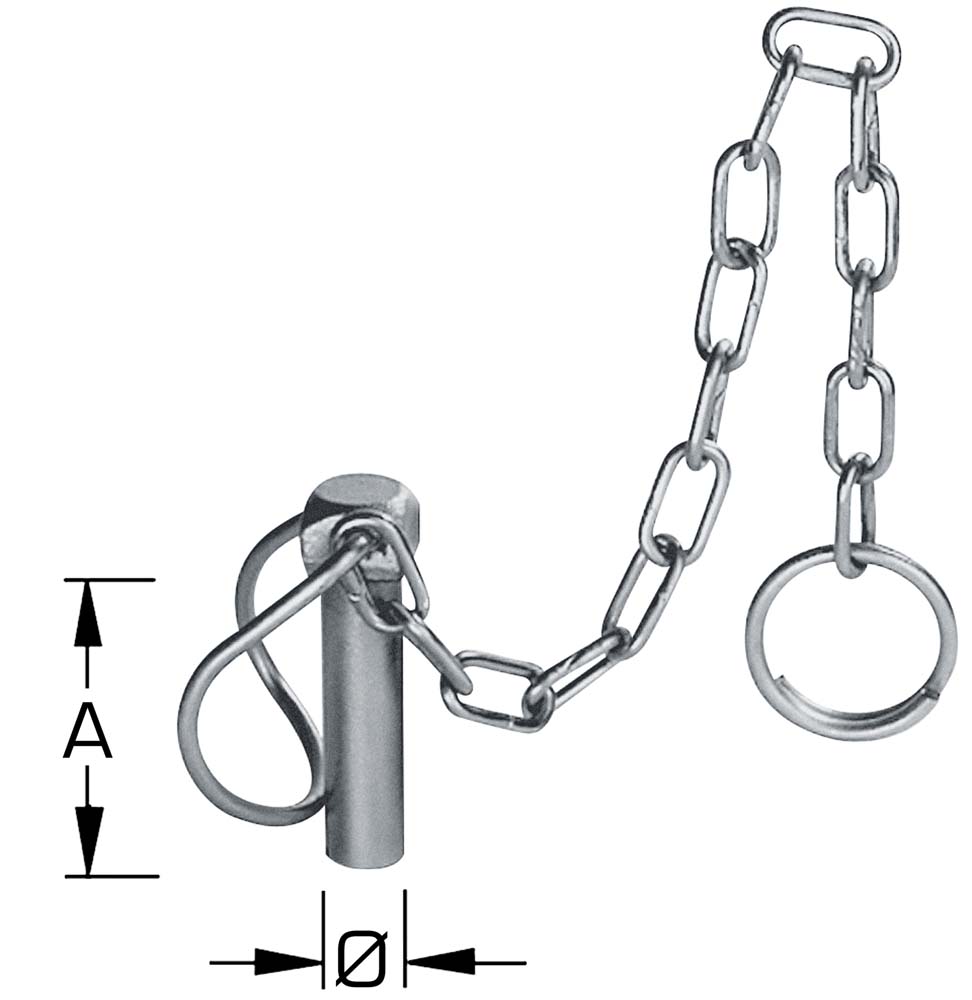 Rohrklappsplint mit Kette für Stabilisatoren