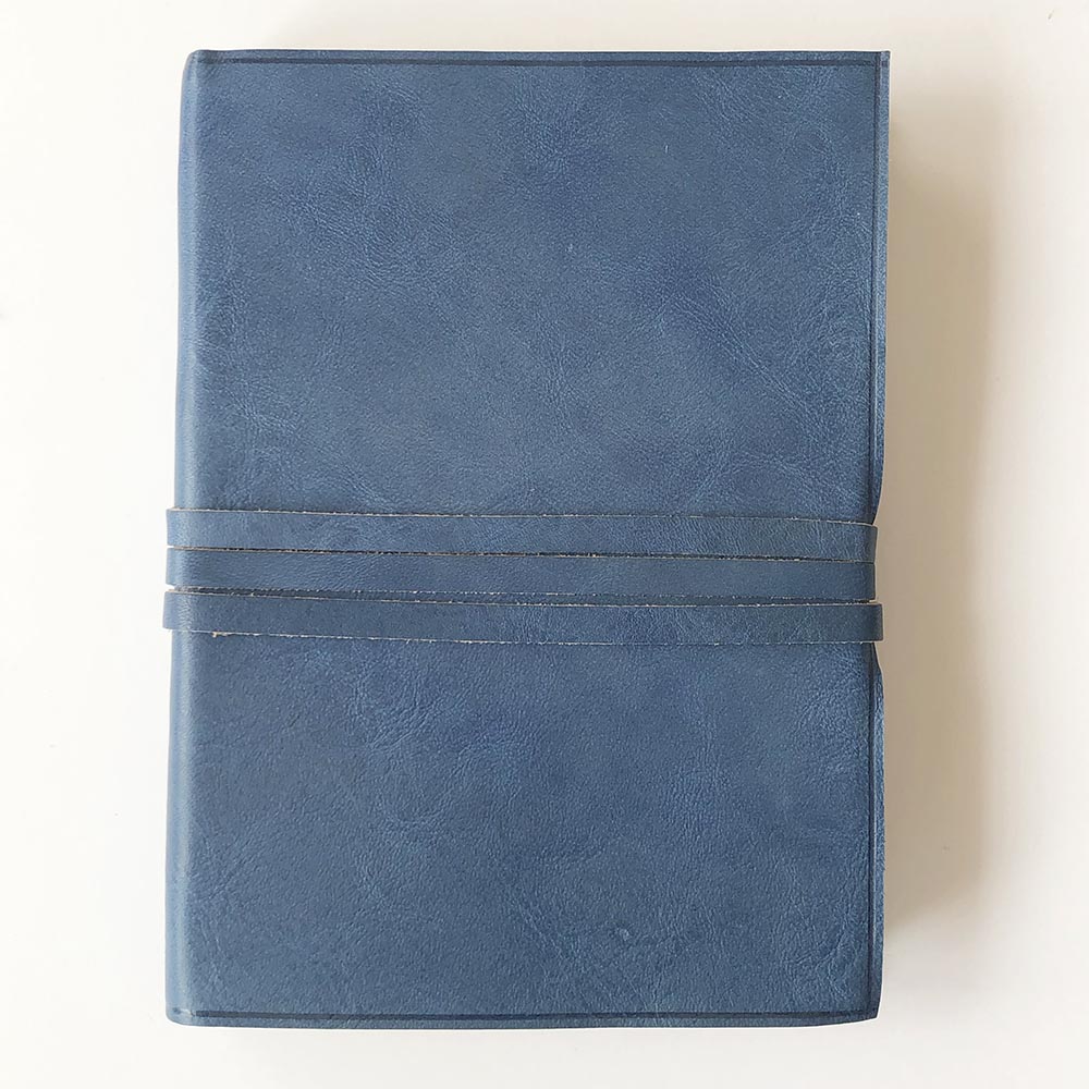 Tagebuch "Blu", Ledereinband