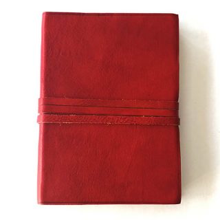 Tagebuch "Rosso", Ledereinband, 