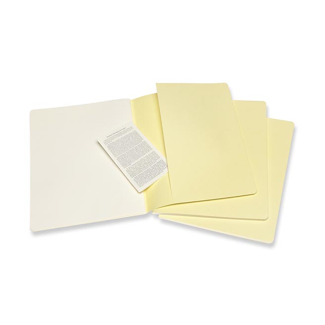 Moleskine Notizheftchen , Cahier Pocket, yellow / gelb, 9x14cm, Plain / Blanko, 3er Pack