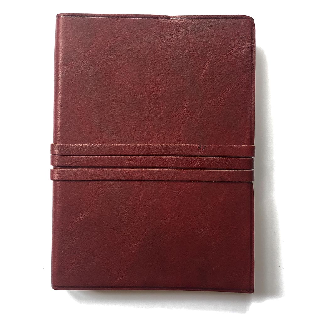 Tagebuch "Rosso Scuro", Ledereinband