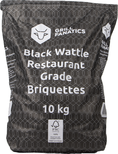 Briketts, Black Wattle 10kg Horeca 10 kg, 100% FSC