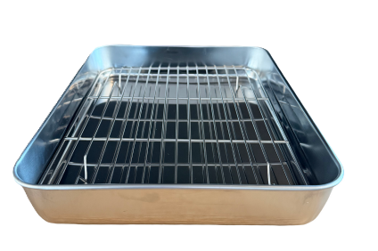 Bratreine/Grillschale mit Gitter "tief"