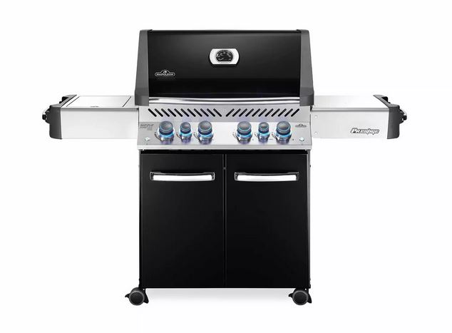 Napoleon Prestige P500 schwarz mit Infrarot-Seiten- und -Rückbrennern