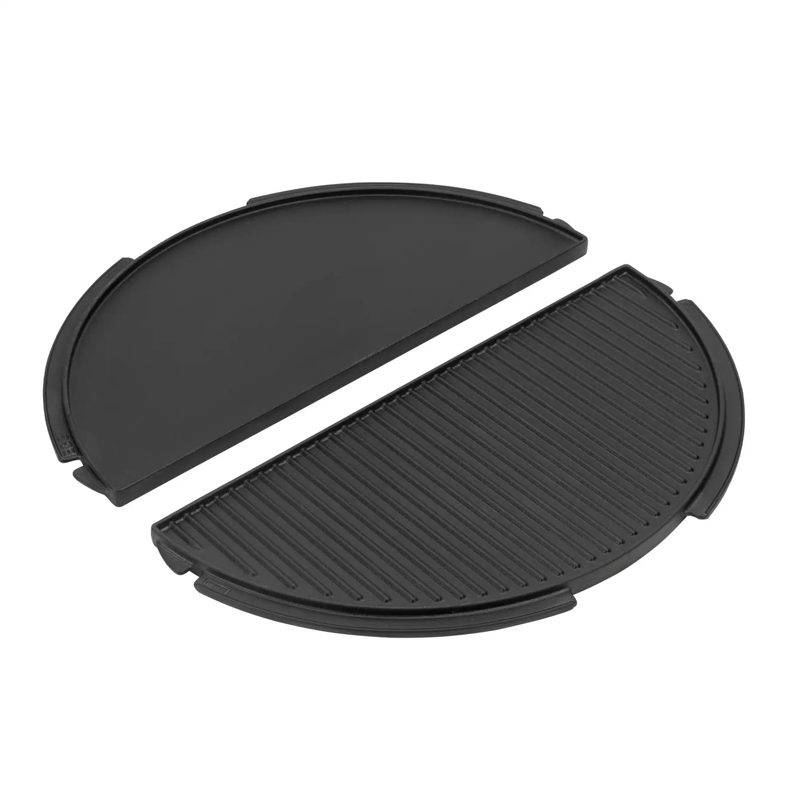 Halbrunde Grillplatte aus