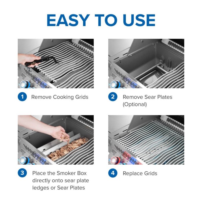 Edelstahl-Räucherbox Napoleon