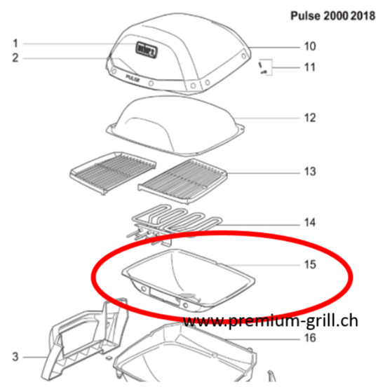 Alu-Einlage unten zu Weber Pulse 2000 (ab 2018)