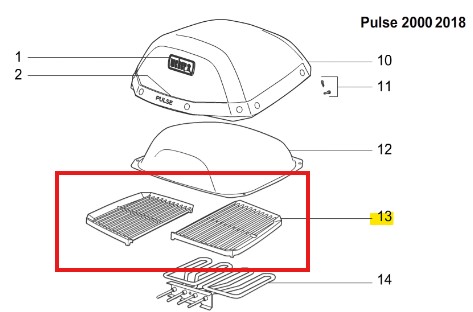 Grillrost Elektrogrill Weber Pulse 2000