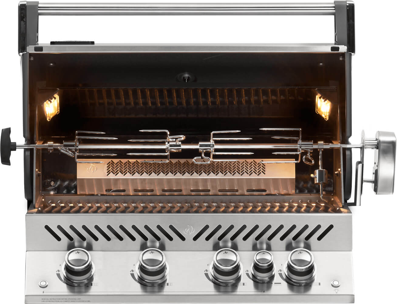Prestige PRO&trade; 500, Edelstahl, Einbaugrill, inkl. Drehspie&szlig;