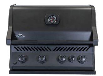 300-Serie 32"", Mattschwarz, Einbaugrill