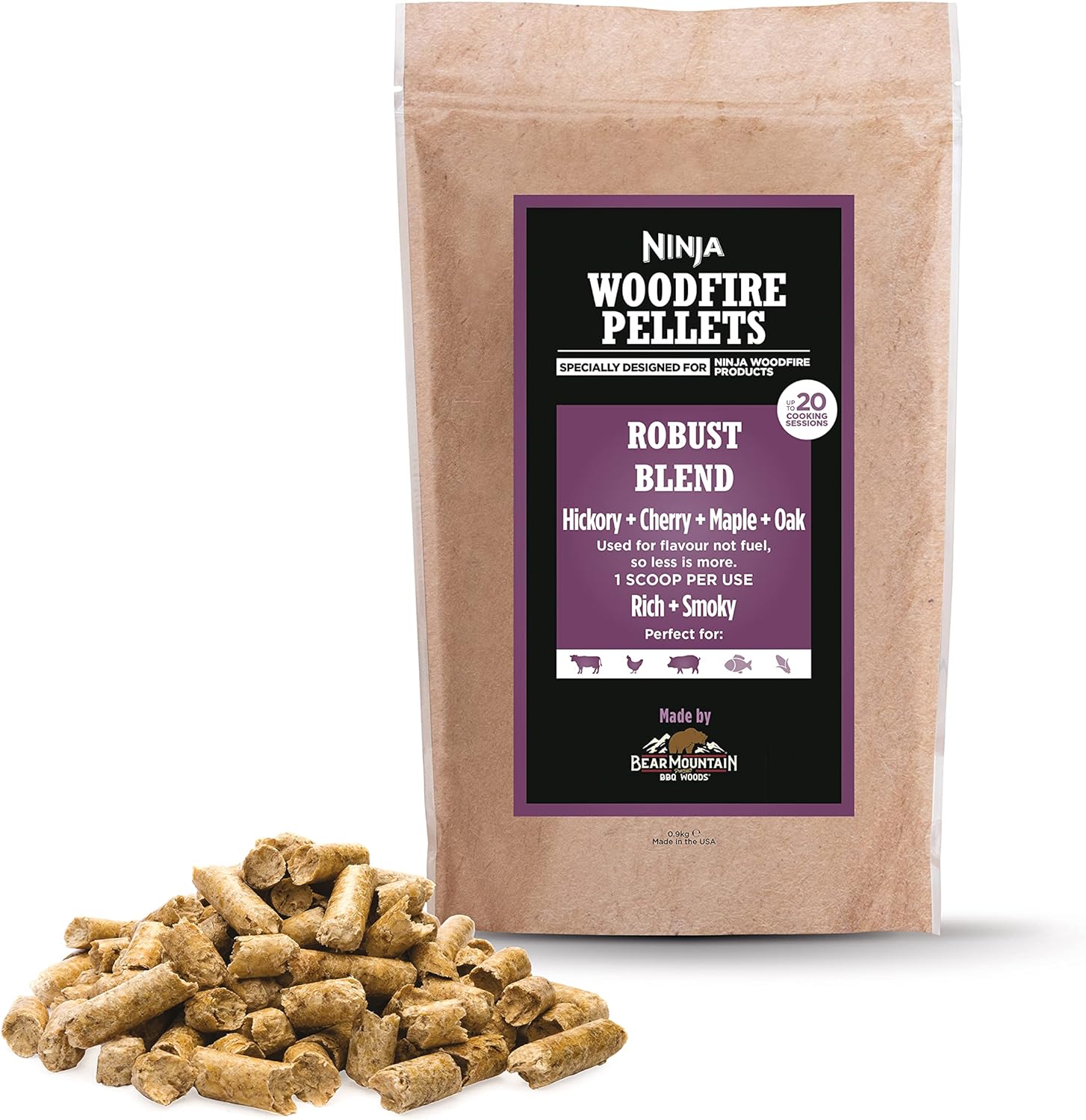 Ninja Woodfire Pellets kräftige Mischung (900 g)