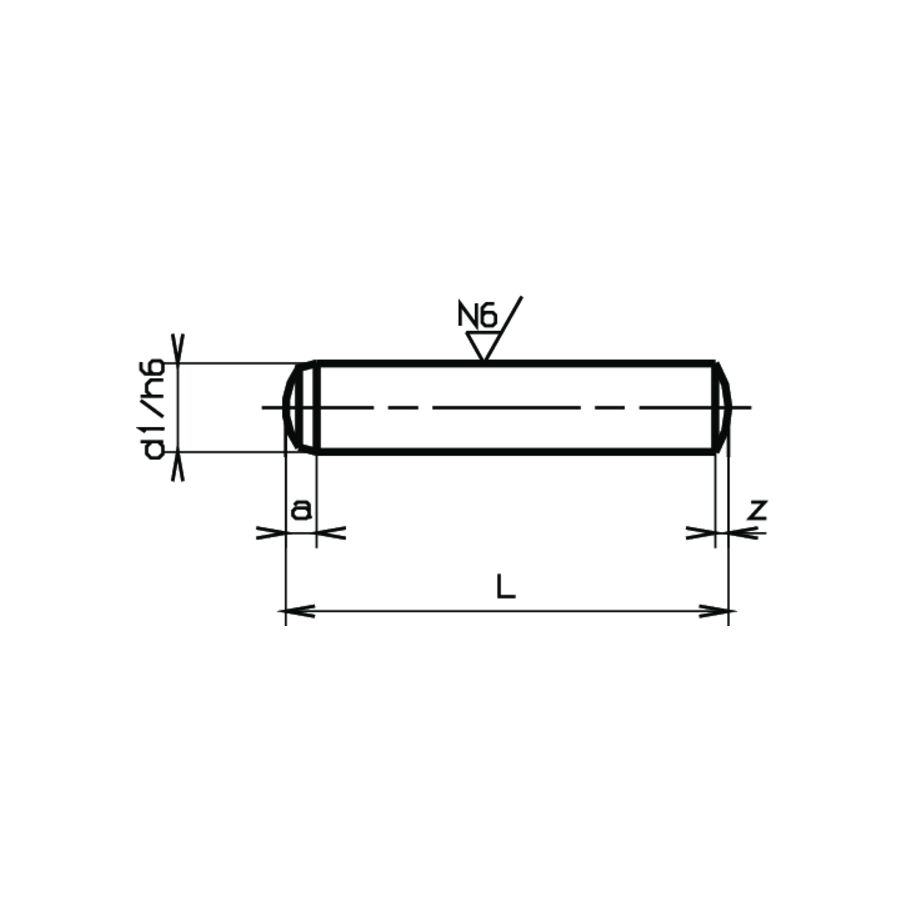 Zyl-Stifte Toleranz h6<br>