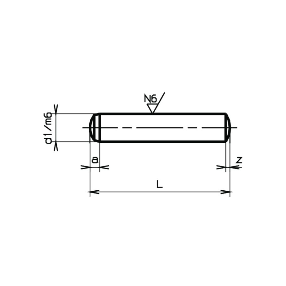 Zyl-Stifte Toleranz m6<br>