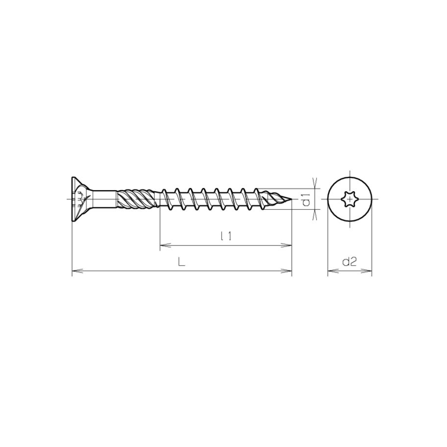 FERRONORM Senk-Universalschrauben T10<br>