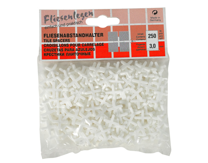 Fliensenkreuze Plastik 3.0 mm<br> Groesse: 3 mm