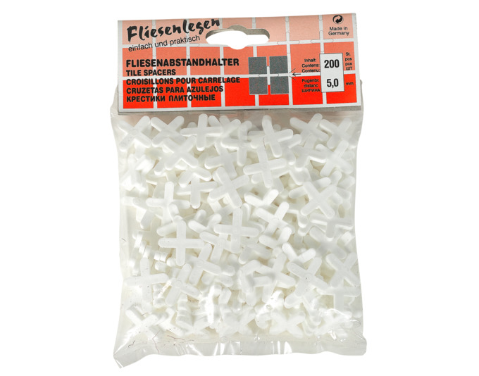 Fliesenkreuze Plastik 5.0 mm<br> Groesse: 5 mm