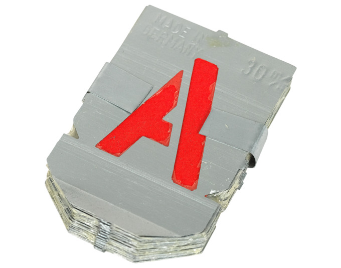 Zinkschablone Buchst. 30mm Grösse: 30