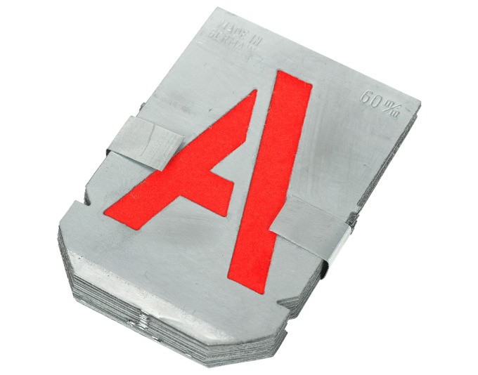 Zinkschablone Buchst. 60mm Grösse: 60