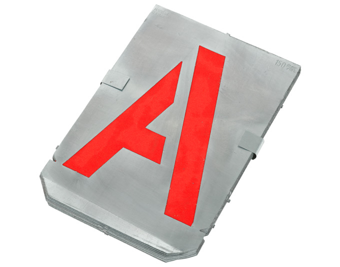 Zinkschablone Buchst.150mm Grösse: 150