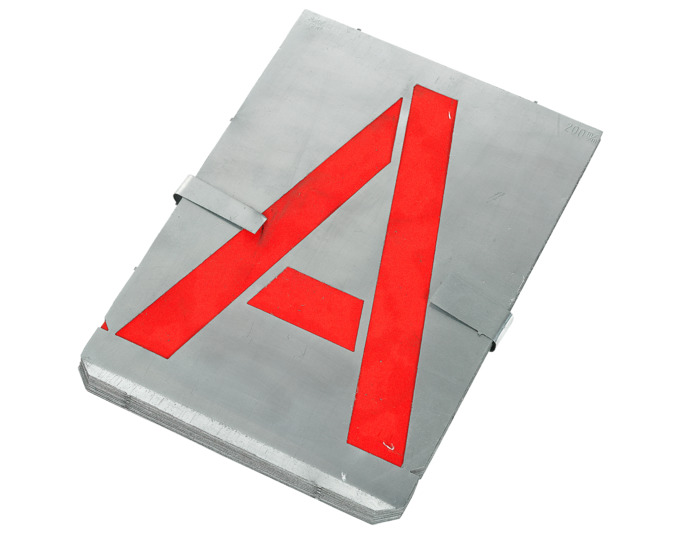 Zinkschablone Buchst.200mm Grösse: 200
