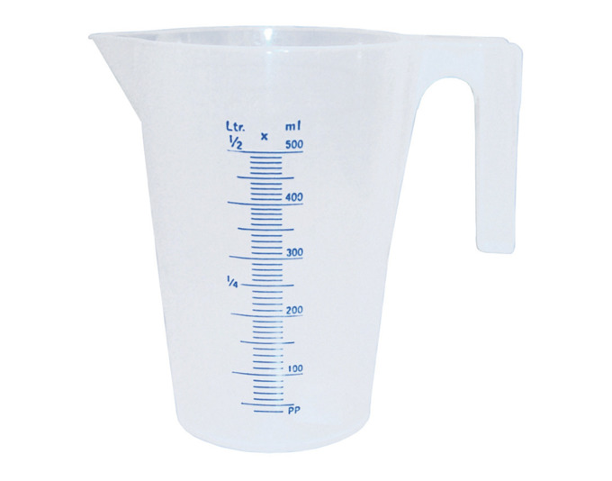 Messbecher transp. 0.5 Liter<br> Inhalt: 0,5 Liter