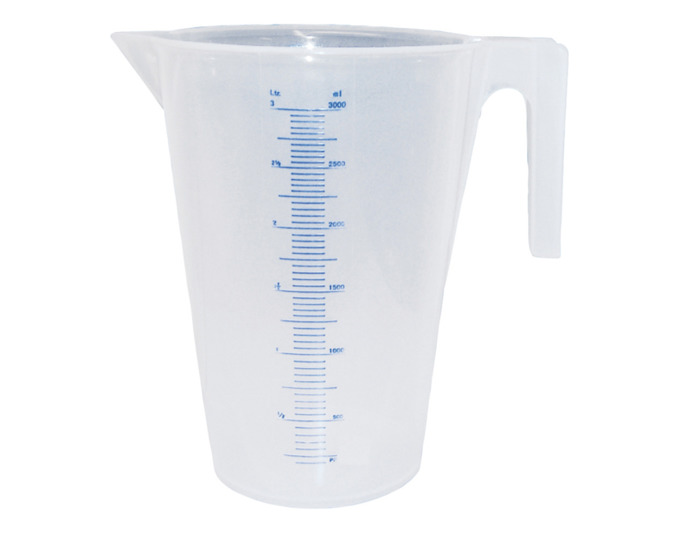 Messbecher transp. 3.0 Liter<br> Inhalt: 3 Liter