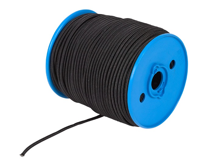 Seil elast. 4mm, 100m, schwarz